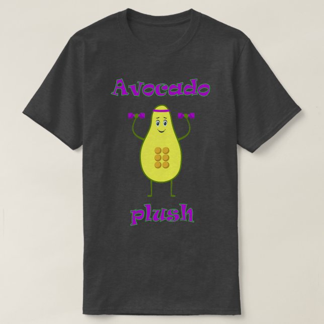 Funny Avocado plush Cute Avocado Workout T Shirt (Design framsida)