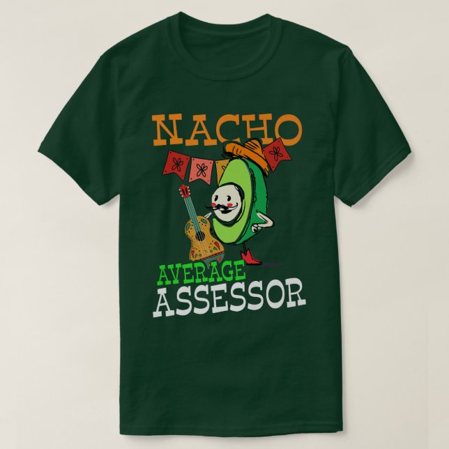 Funny Avocado Sombrero Fiesta Nacho Average Assess T Shirt (Design framsida)