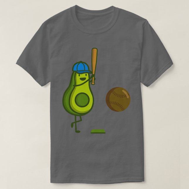 Funny Avocado spelar Baseball T Shirt (Design framsida)
