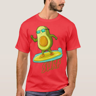 Funny Avocado Surfa Sticker T Shirt