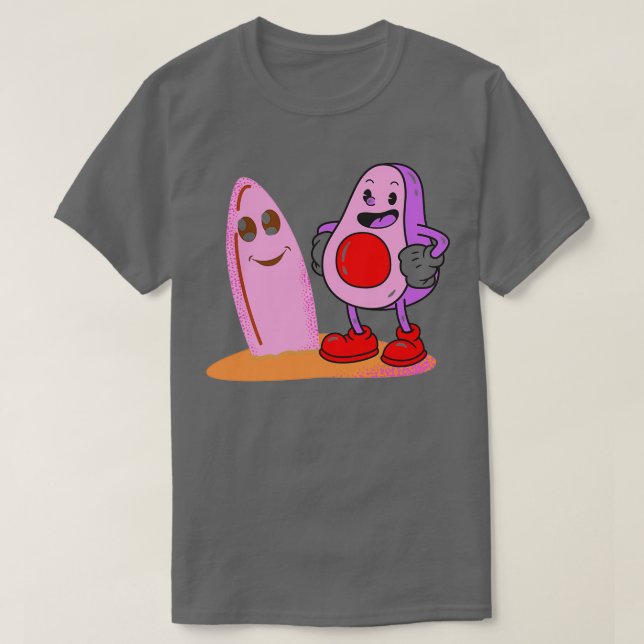Funny Avocado Surfing 29 T Shirt (Design framsida)