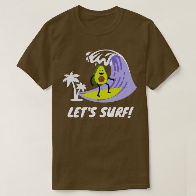 Funny avocado surfing 60 t shirt (Design framsida)