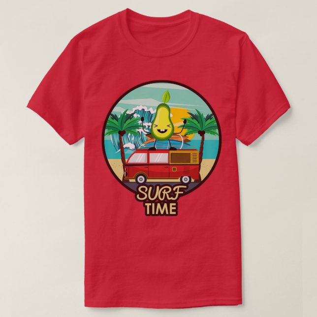 Funny avocado surfing 67 t shirt (Design framsida)