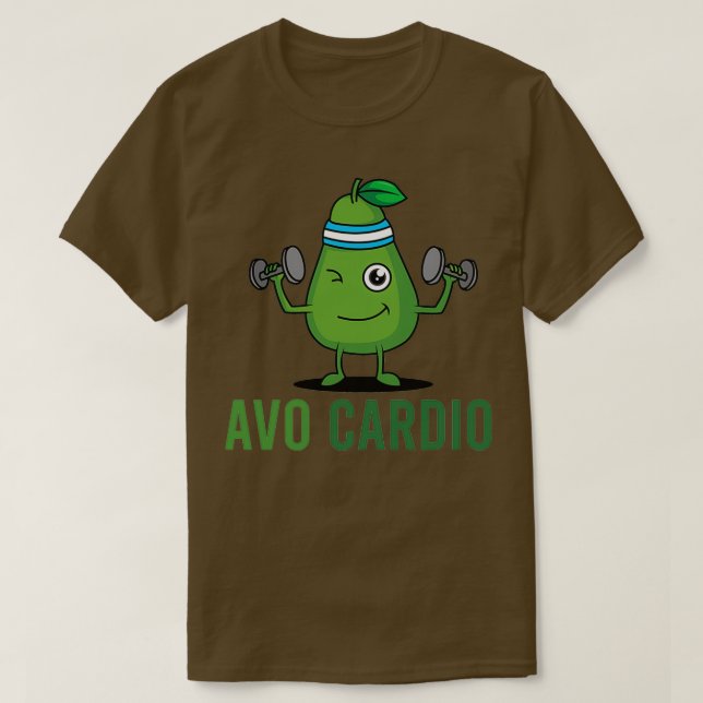 Funny Avocado Surfing Avo Cardio T Shirt (Design framsida)