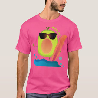Funny Avocado Surfing Cute Funny Avocado T Shirt