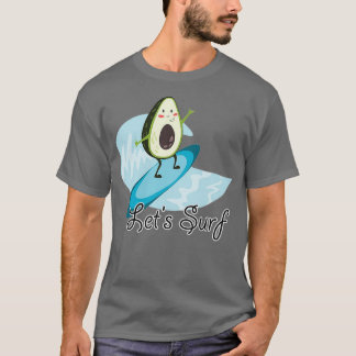Funny Avocado Surfing Design för Avocado Älskare f T Shirt