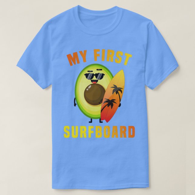 Funny Avocado Surfing gifr för älskare surfa 1 T Shirt (Design framsida)