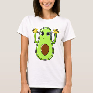 Funny Avocado-Tecknad Illustration T Shirt