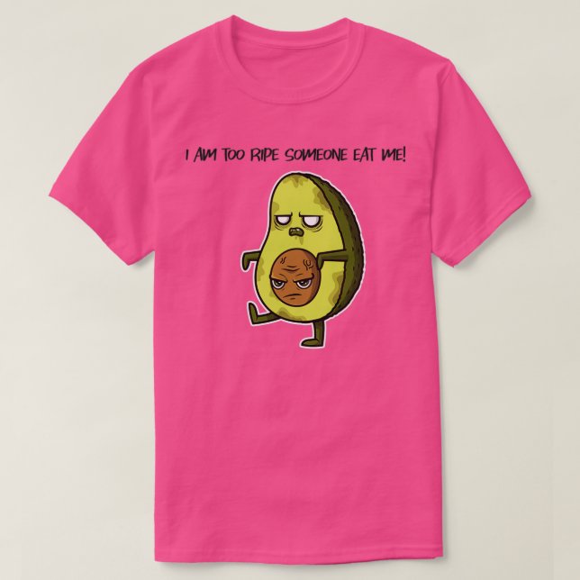 Funny Avocado-Tecknad T Shirt (Design framsida)