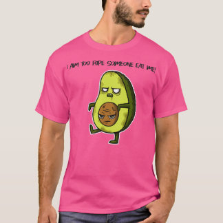 Funny Avocado-Tecknad T Shirt