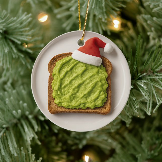 Funny Avocado Toast – Personalized Xmas Gift Julgransprydnad Keramik (Träd)