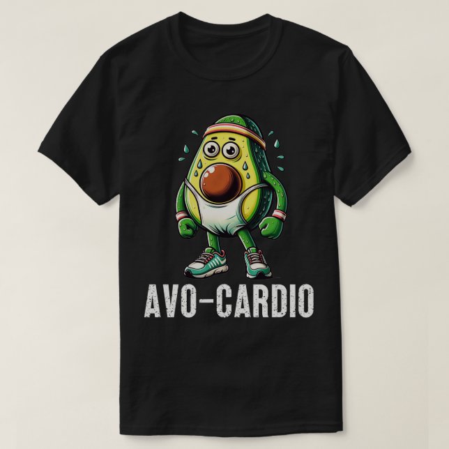 Funny Avocardio Avocado dio Exercise Fitness Pun H T Shirt (Design framsida)