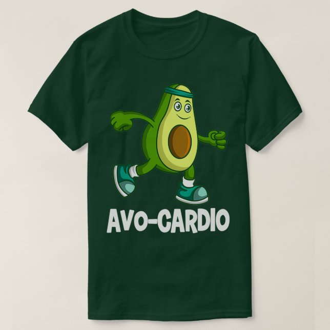 Funny Avocardio Veggie Älskare Running T Shirt (Design framsida)