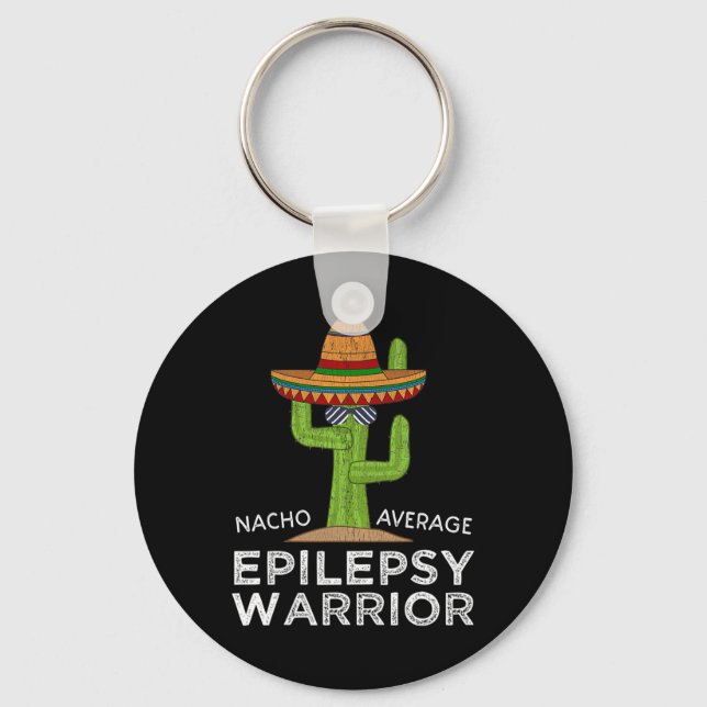 Funny Awareness Epilepsy Warrior Nyckelring (Framsida)