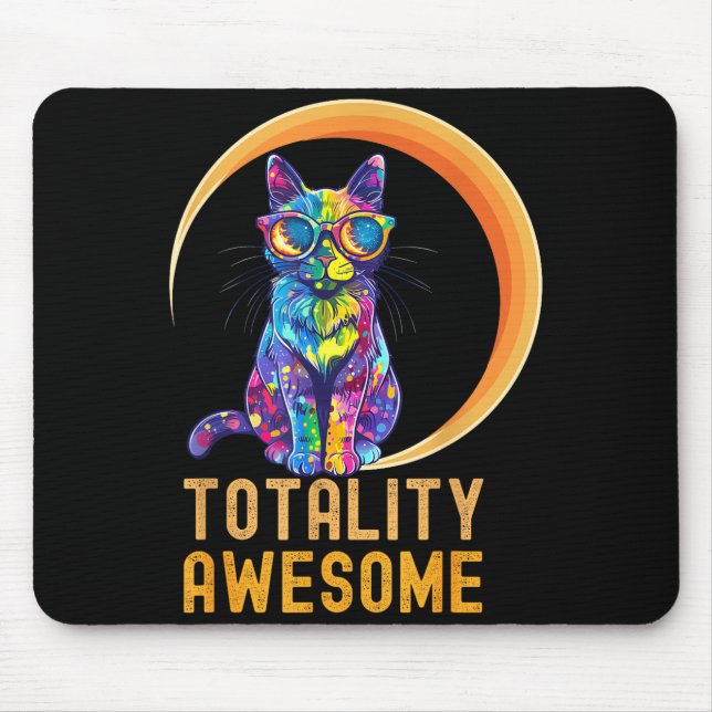 Funny Awesome Cat Usa Solar Eclipse Totality Musmatta (Framsidan)