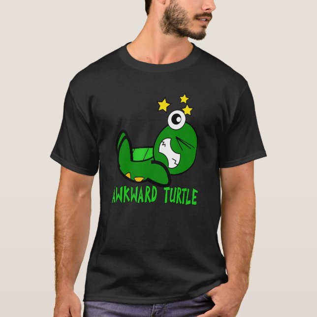 Funny Awkward Turtle T Shirt (Framsida)