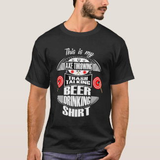Funny Ax-dragning av öl Drinning Design Stressar R T Shirt