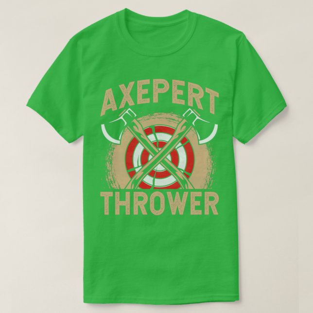 Funny Ax Throwing Älskare som säger Axepert Throwe T Shirt (Design framsida)