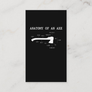 Funny Ax Throwing Anatomy Hatchet Lumberjack Visitkort