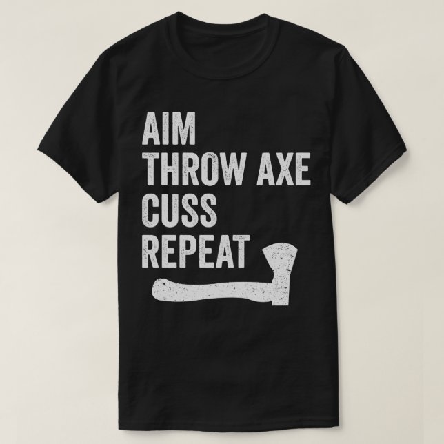 Funny Ax Throwing Lumberjack Hatchet Aim Throw Ax T Shirt (Design framsida)