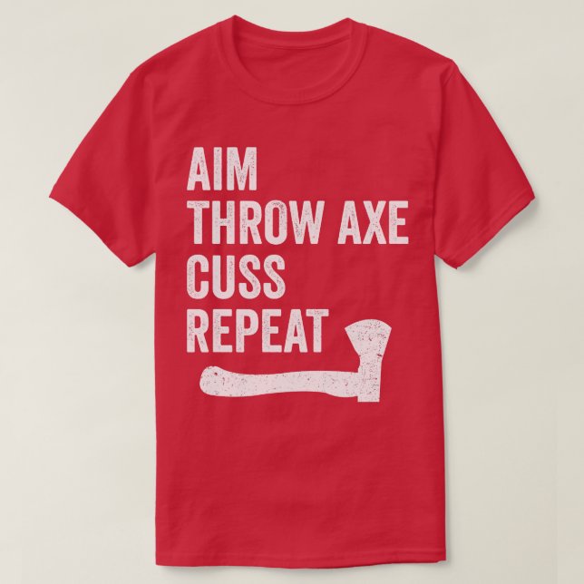 Funny Ax Throwing Lumberjack Hatchet Aim Throw Ax T Shirt (Design framsida)