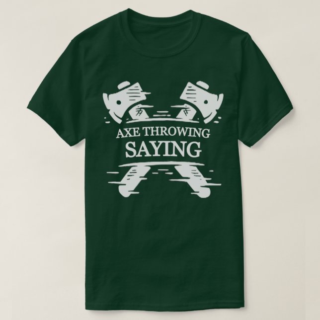 Funny Ax Throwing Sstickning T Shirt (Design framsida)