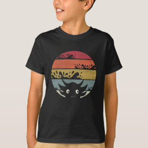 Funny Axolotl Älskare 80-talet Stil Retro Distres T Shirt