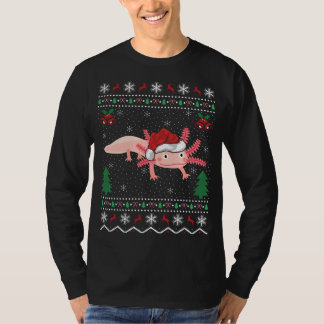 Funny Axolotl Älskare Julafton Gift Ugly Axolotl C T Shirt