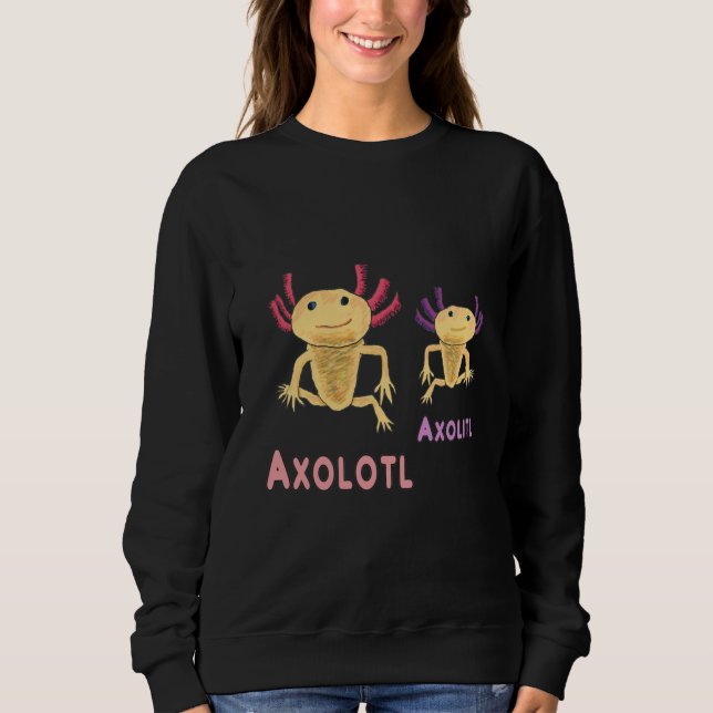 Funny Axolotl Axolitl Pun T Shirt (Framsida)