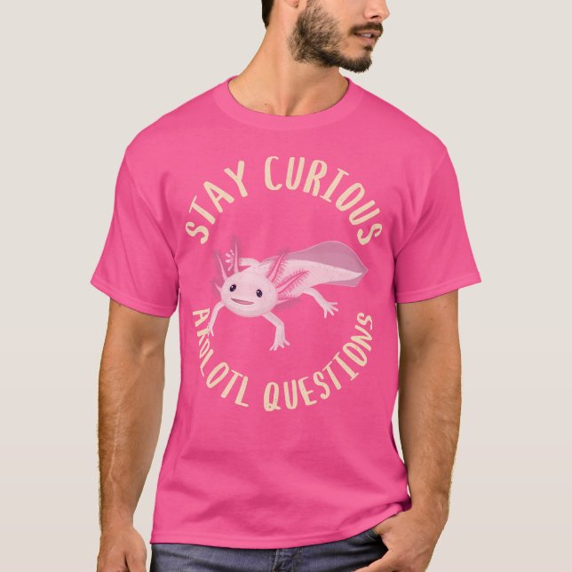 Funny Axolotl-frågor Kawaii Salamander Amphibia T Shirt (Framsida)