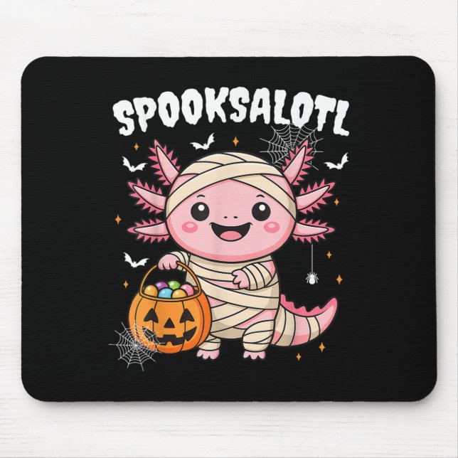Funny Axolotl Halloween Shirt För barn Boys Girls Musmatta (Framsidan)