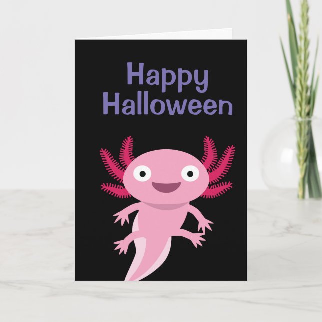 Funny Axolotl-illustration Kort (Framsida)