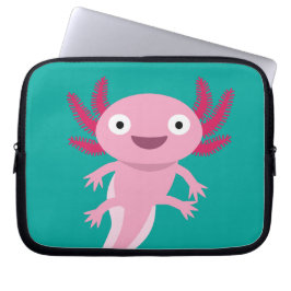 Funny Axolotl Illustration Laptop Fodral