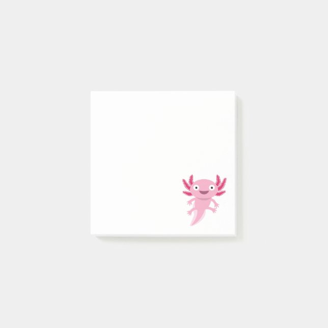 Funny Axolotl-illustration Post-it Block (Framsida)