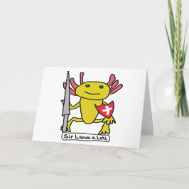 Funny Axolotl Knight Kort