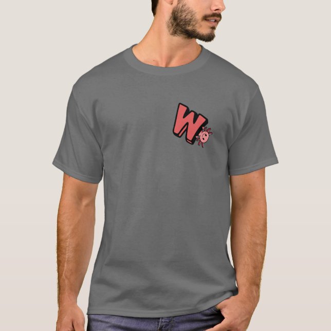 Funny Axolotl Monogram Salamander Brev W Initial T Shirt (Framsida)