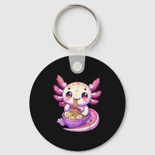 Funny Axolotl Noodle Anime Kawaii Axolotl Eating R Nyckelring
