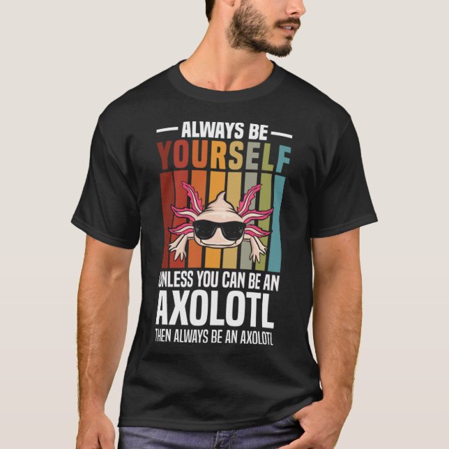 Funny Axolotl Pullover Hoodie T Shirt (Framsida)