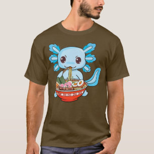 Funny Axolotl Ramen Noodles Cute Anime Boys Girls T Shirt