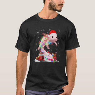 Funny Axolotl Träd jul Ljus Julafton Pajama Morsa T Shirt