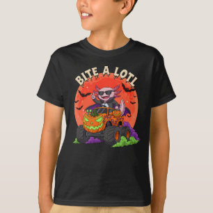 Funny Axolotl Vampire Halloween Monster Lastbil T Shirt