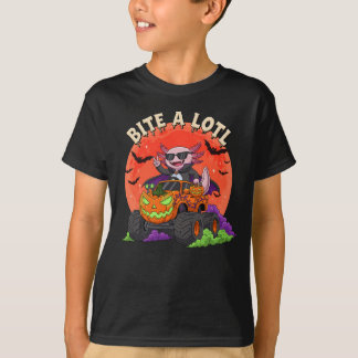 Funny Axolotl Vampire Halloween Monster Lastbil T Shirt