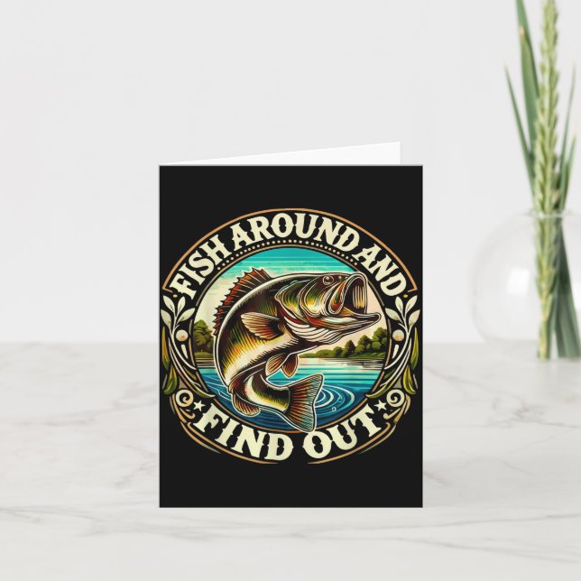 Funny B Fishing Men Dad Grandpa Fishing Lovers Ent Kort (Framsida)