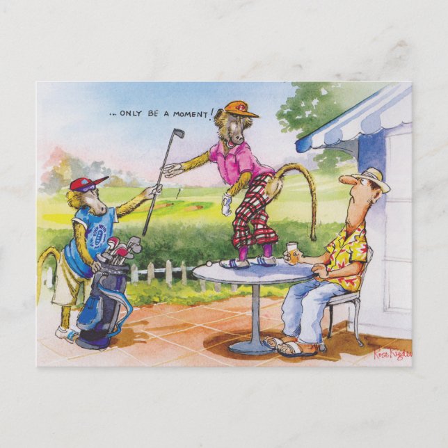 Funny Baboons Vykort (Framsida)