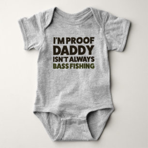 Funny Baby Bass Fishing Jersey Bodydräkt Shirt T