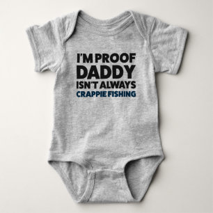 Funny Baby Crappie Fishing Jersey Bodydräkt Shirt T Shirt