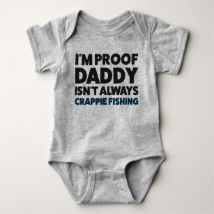 Funny Baby Crappie Fishing Jersey Bodydräkt Shirt T Shirt
