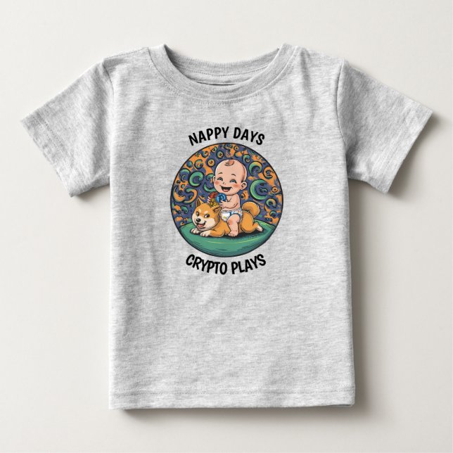 Funny Baby Crypto T Shirt (Framsida)