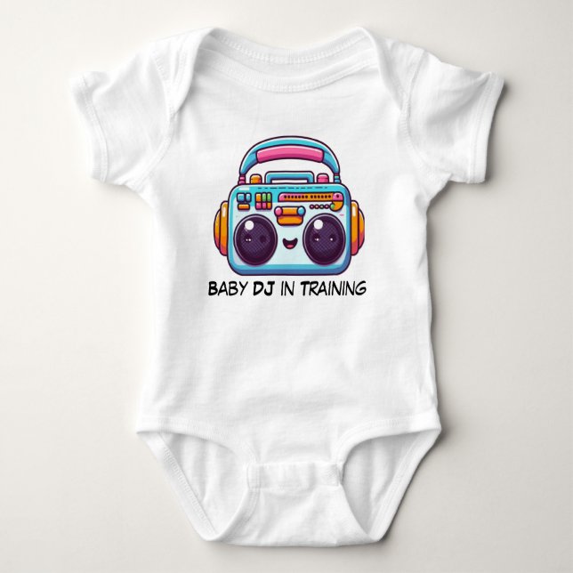 Funny Baby DJ i Training Bodykostin T Shirt (Framsida)