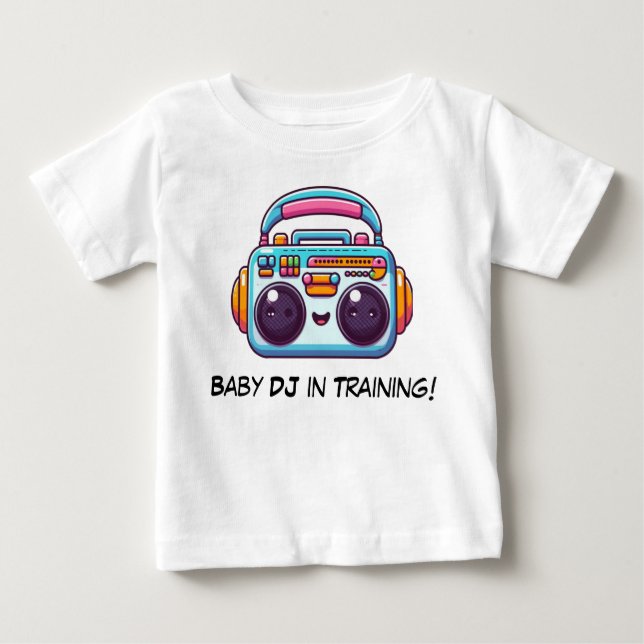 Funny Baby DJ in Training Shirt T (Framsida)